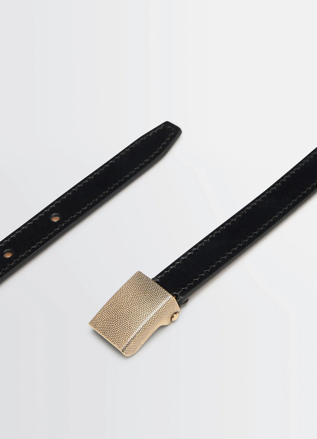 CLIP BELT 15MM IN VEGETABLE LEATHER