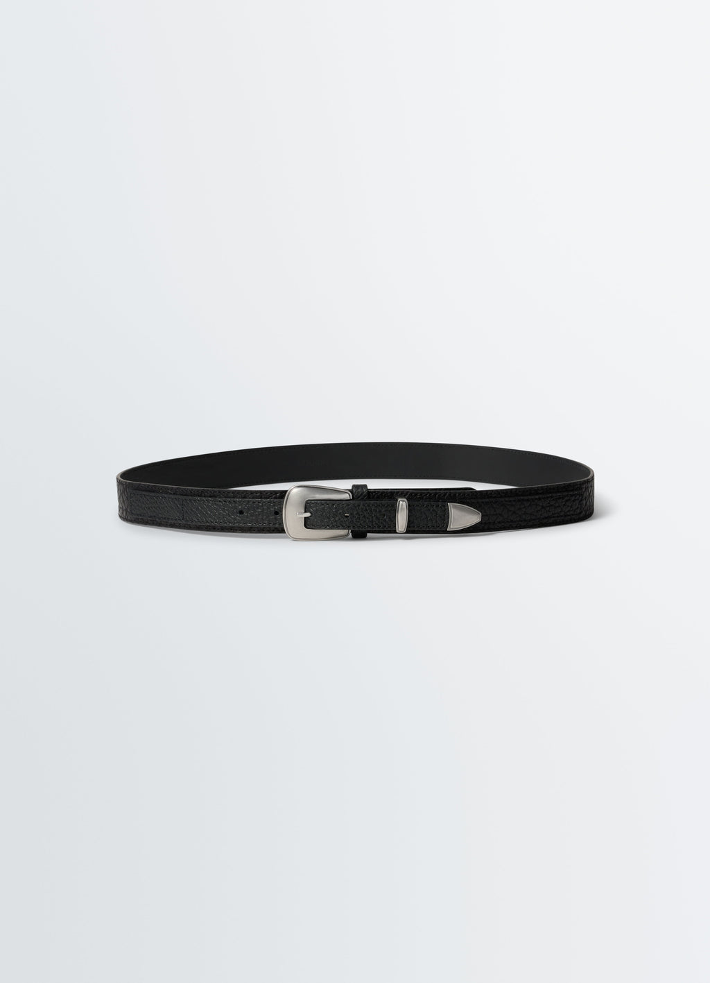 MINIMAL WESTERN BELT IN GRAINED COW LEAHER