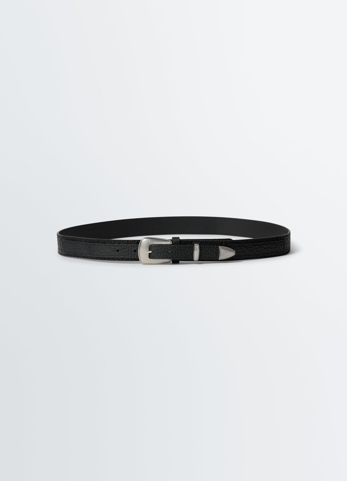 CEINTURE WESTERN MINIMALISTE EN CUIR DE VACHETTE GRAINÉ