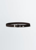 MINIMAL WESTERN BELT IN GRAINED COW LEAHER
