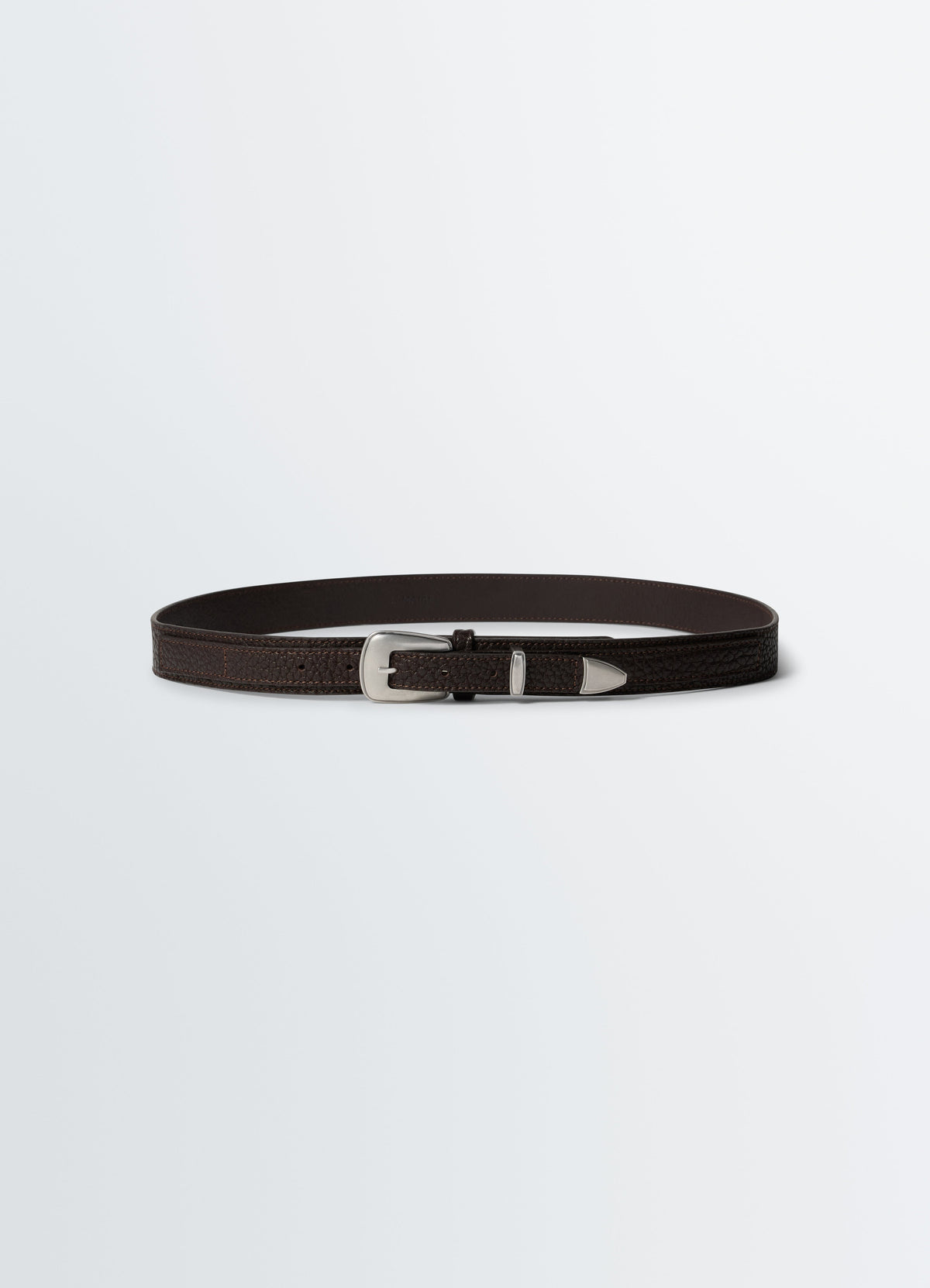 CEINTURE WESTERN MINIMALISTE EN CUIR DE VACHETTE GRAINÉ