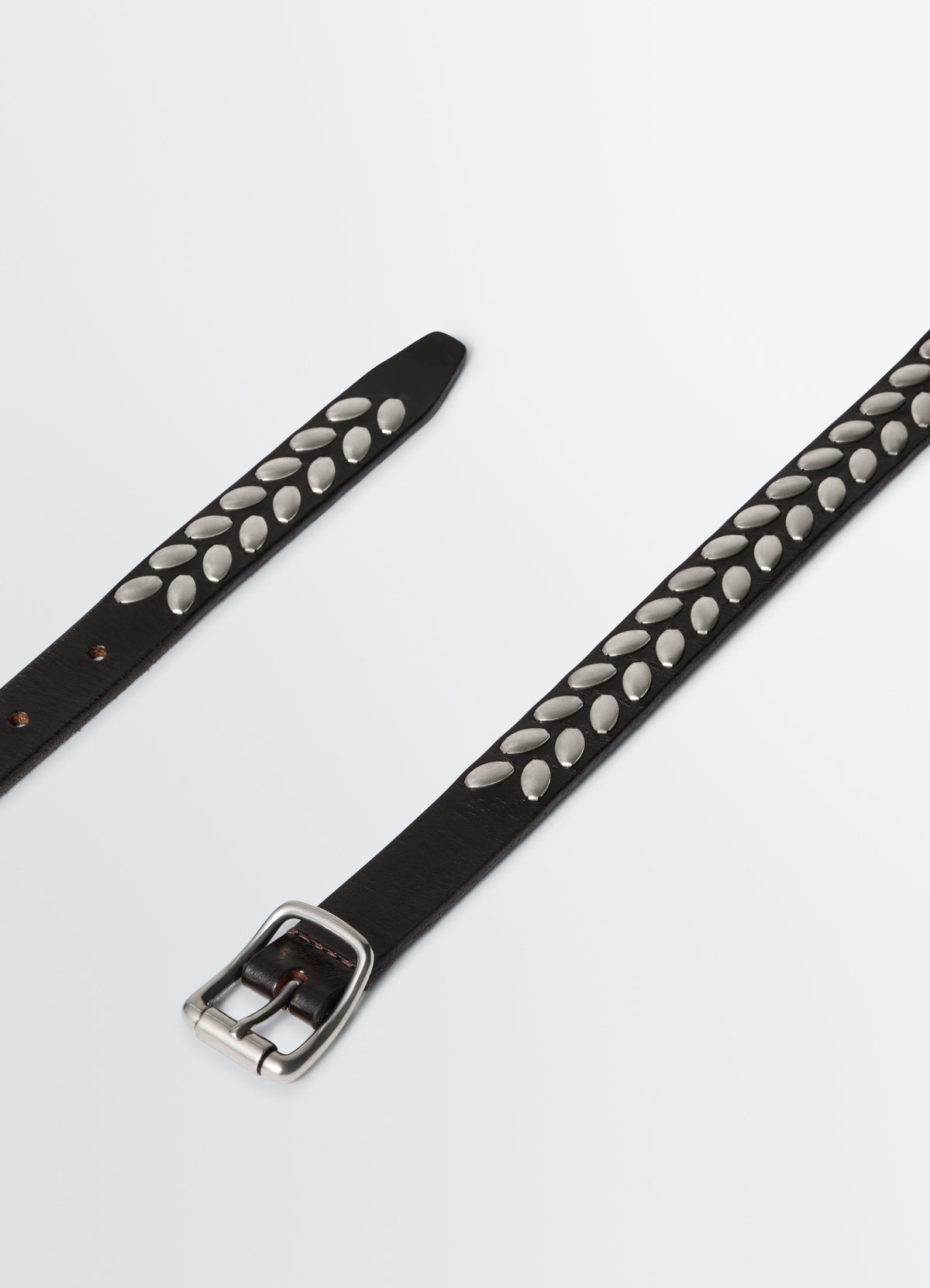 CEINTURE À CLOUS ALMOND 20 MM EN CUIR VÉGÉTAL