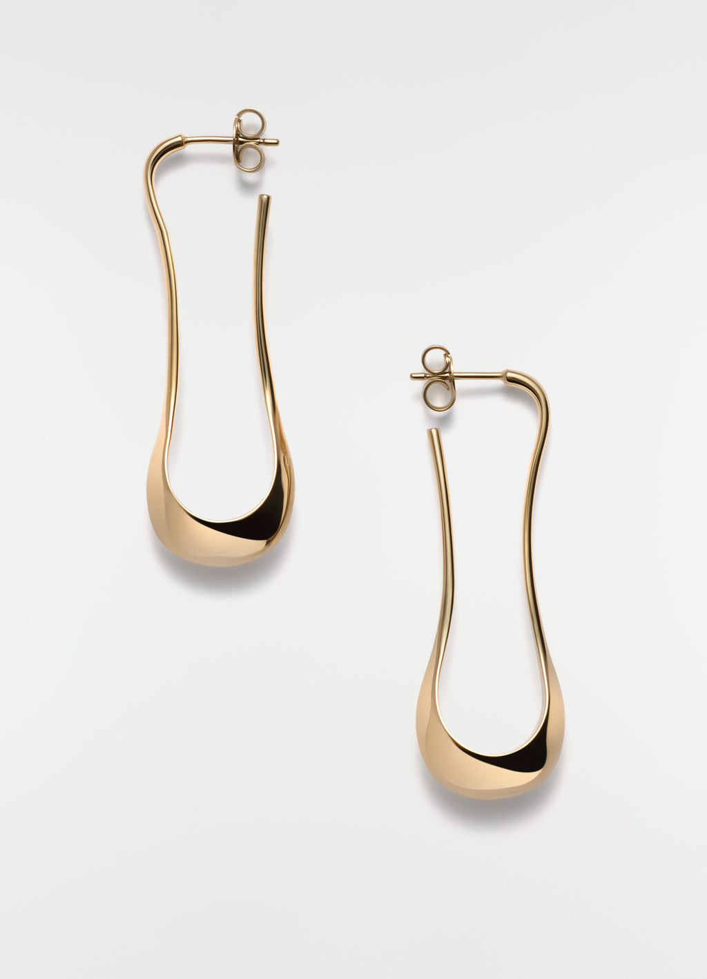 SHORT DROP EARRINGS IN GOLD-PLATED STERLING SILVER