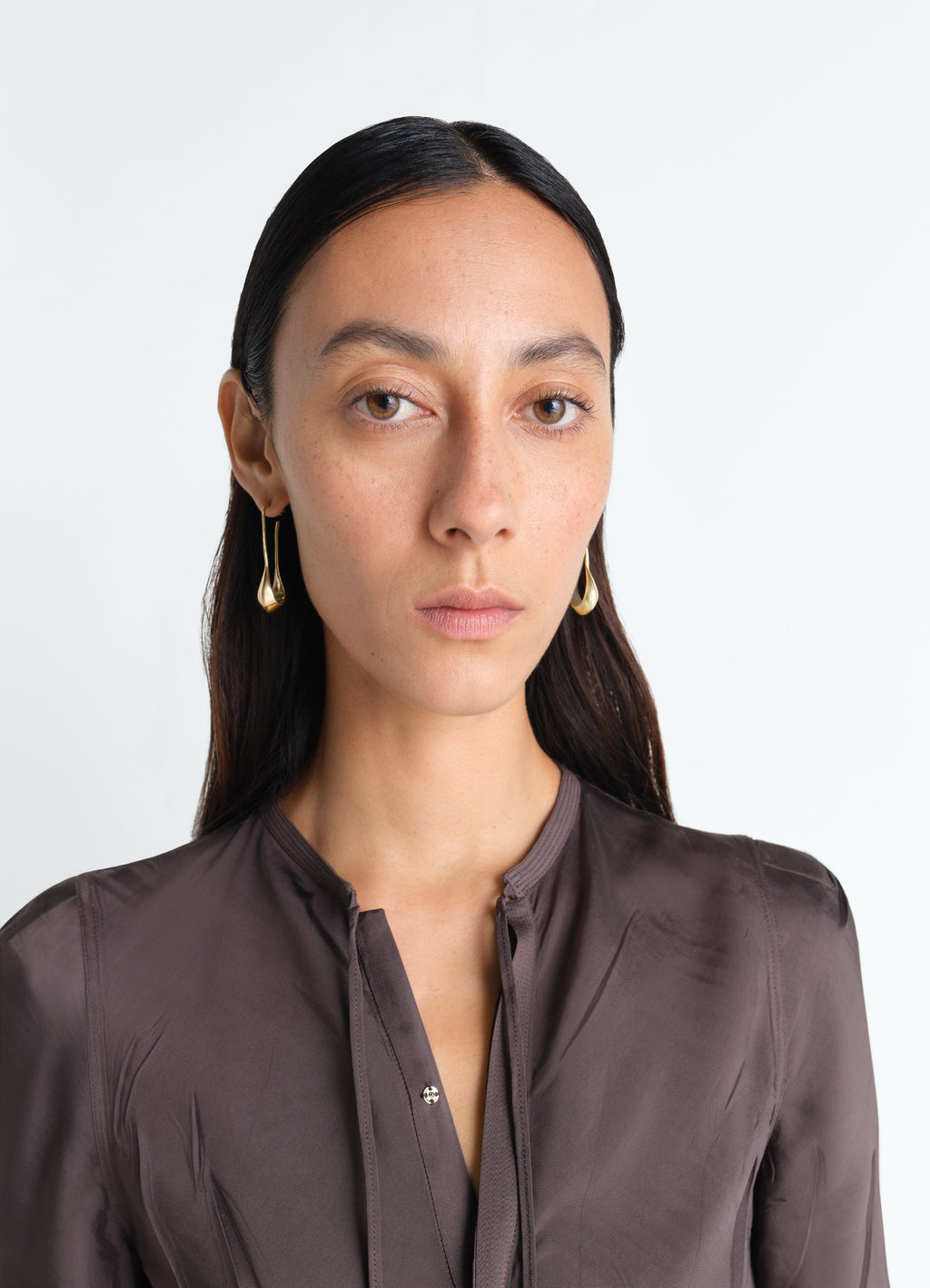 SHORT DROP EARRINGS IN GOLD-PLATED STERLING SILVER