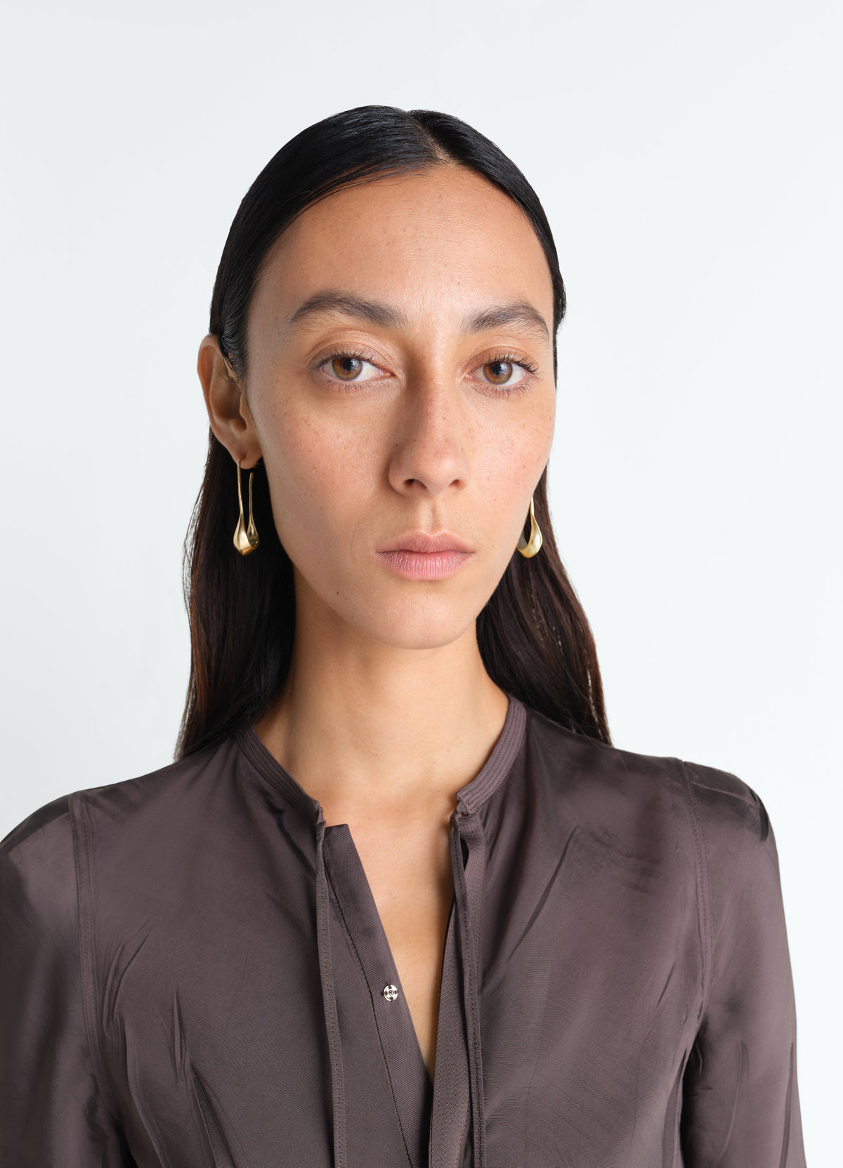 SHORT DROP EARRINGS IN GOLD-PLATED STERLING SILVER