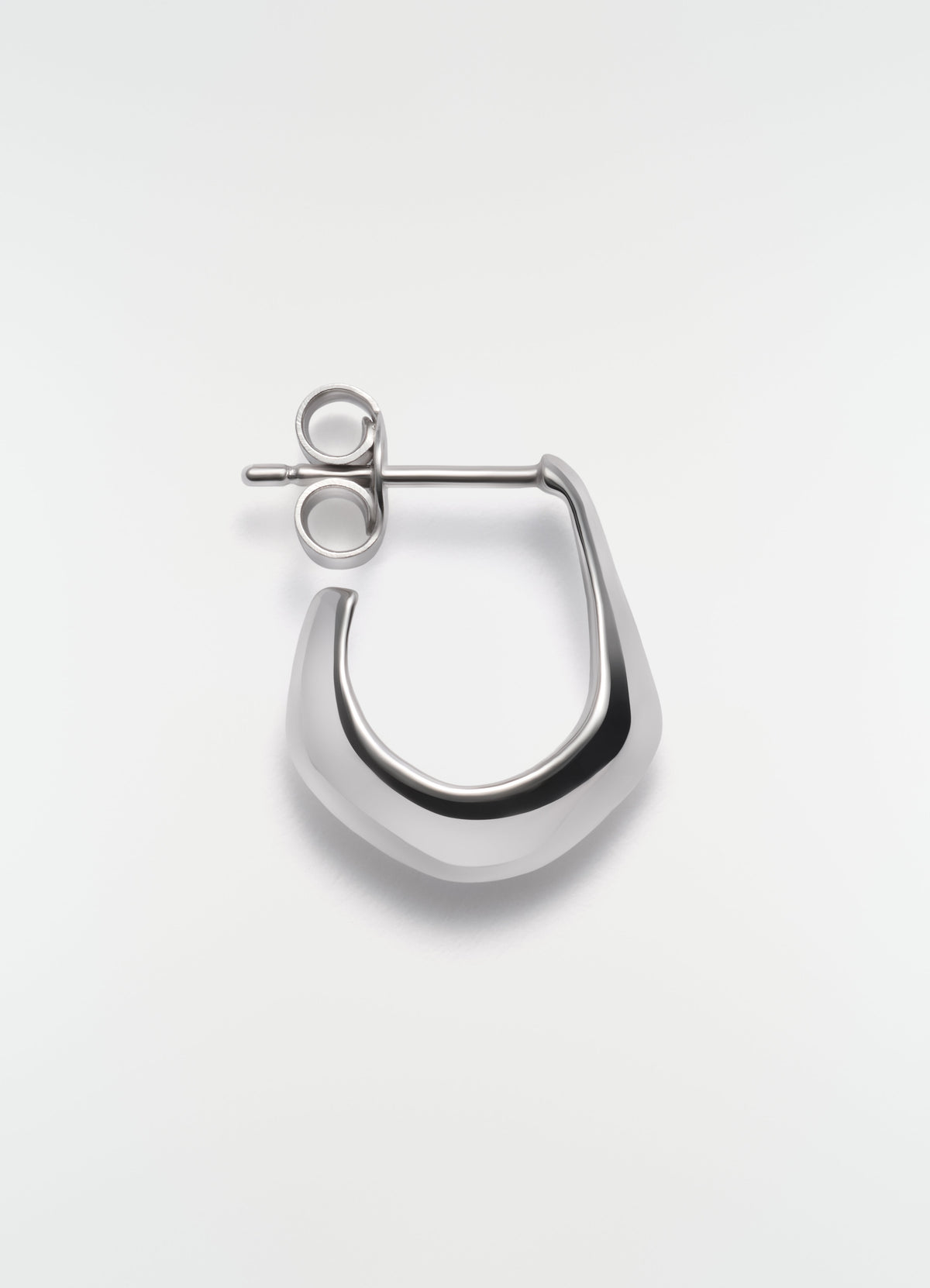 MINI DROP EARRING IN RHODIUM SILVER
