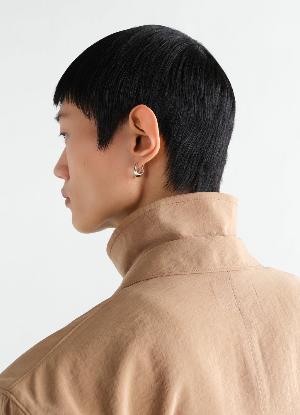 MINI DROP EARRING IN RHODIUM SILVER