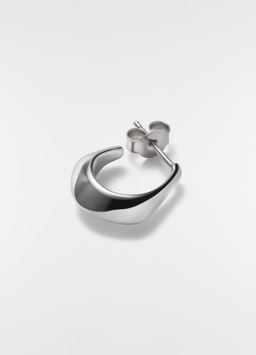 MINI DROP EARRING IN RHODIUM SILVER