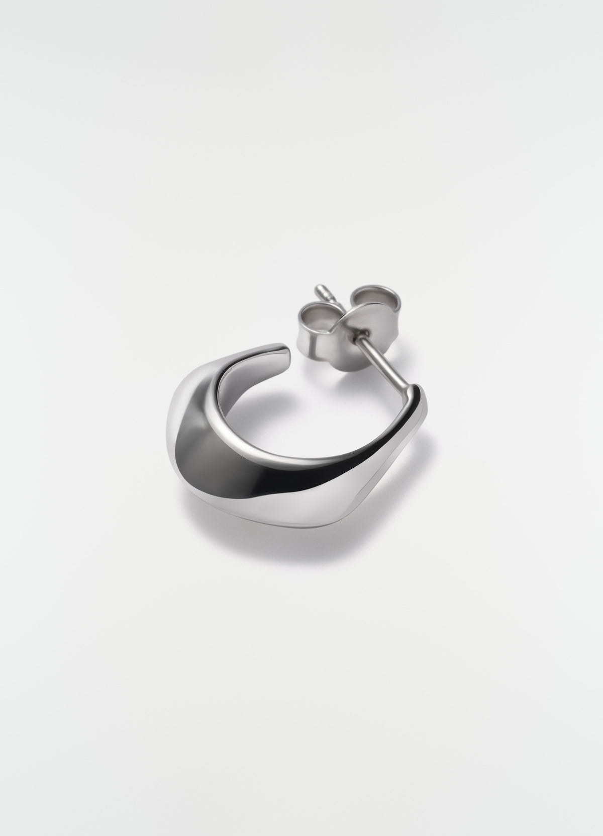 MINI DROP EARRING IN RHODIUM SILVER