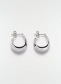 CURVED MINI DROP IN RHODIUM SILVER