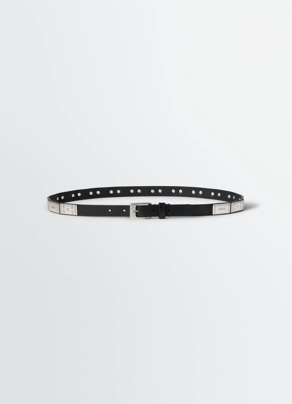 CEINTURE À CLOUS BUFFALO 20 MM EN CUIR LISSE