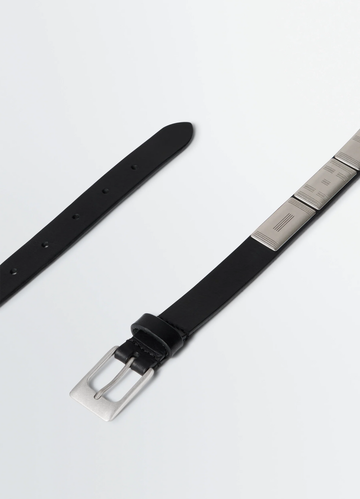 CEINTURE À CLOUS BUFFALO 20 MM EN CUIR LISSE