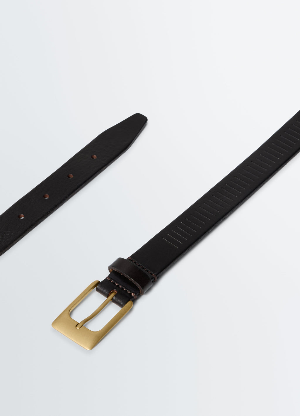 CEINTURE RAIL 25 MM EN CUIR VÉGÉTAL