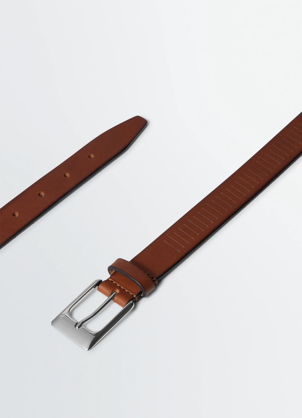 RAIL BELT 25 MM IN VEGETABLE LEATHER