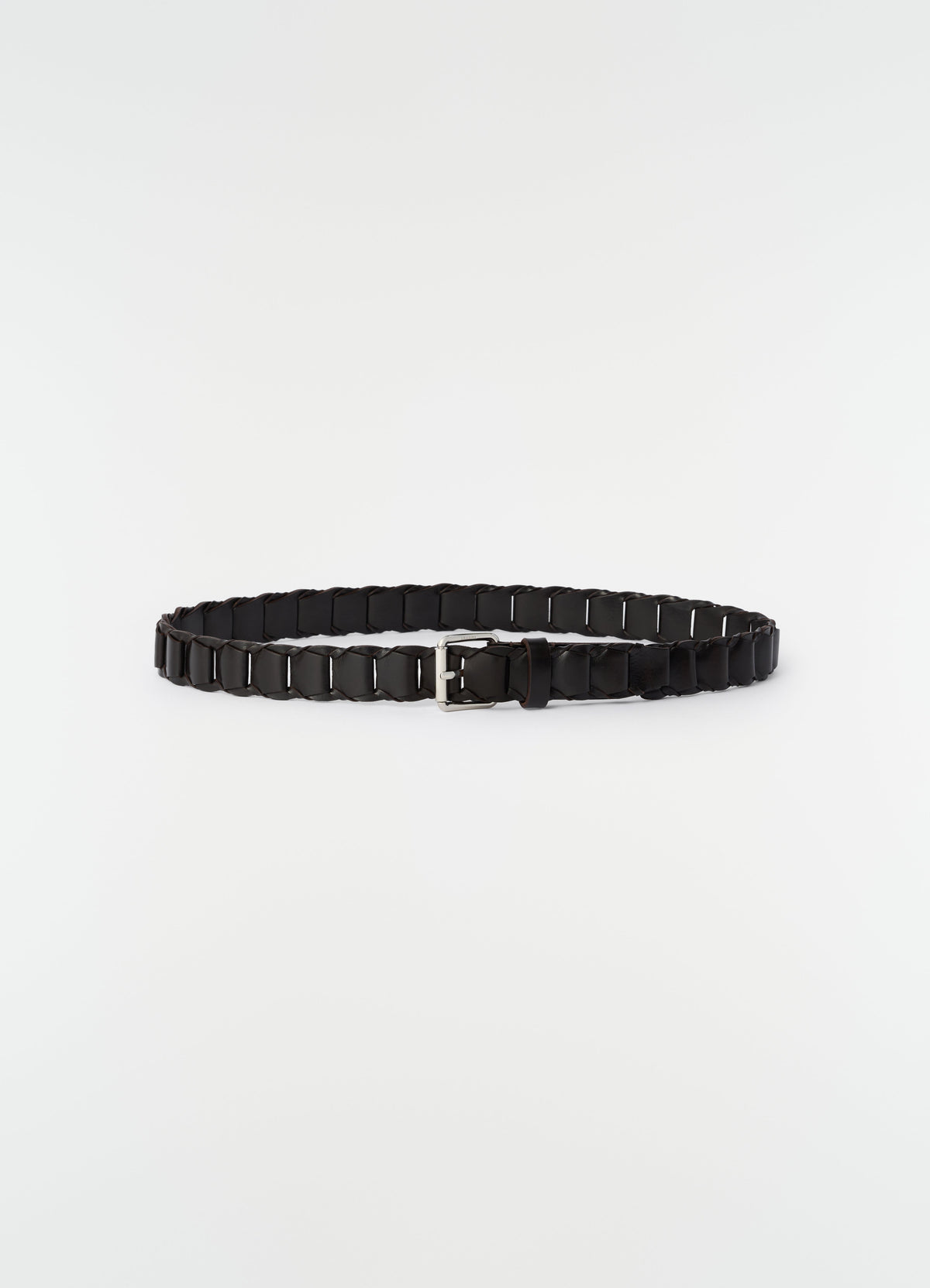 LEATHER LINK BELT 30MM IN VEGETABLE LEATHER