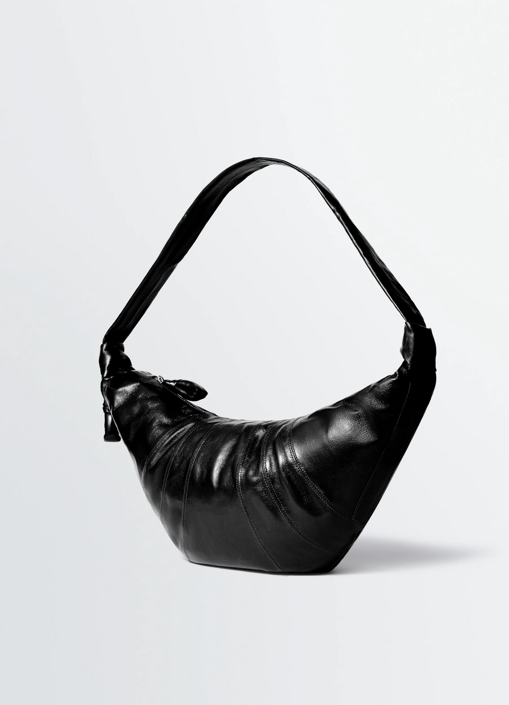 LARGE CROISSANT BAG IN COATED COTTON