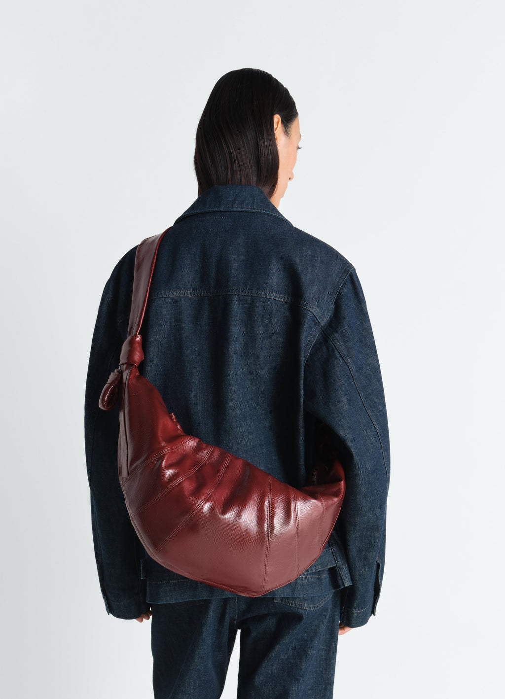 GRAND SAC CROISSANT EN COTON ENDUIT