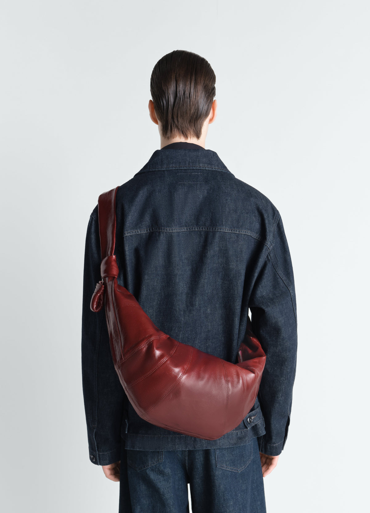 GRAND SAC CROISSANT EN COTON ENDUIT