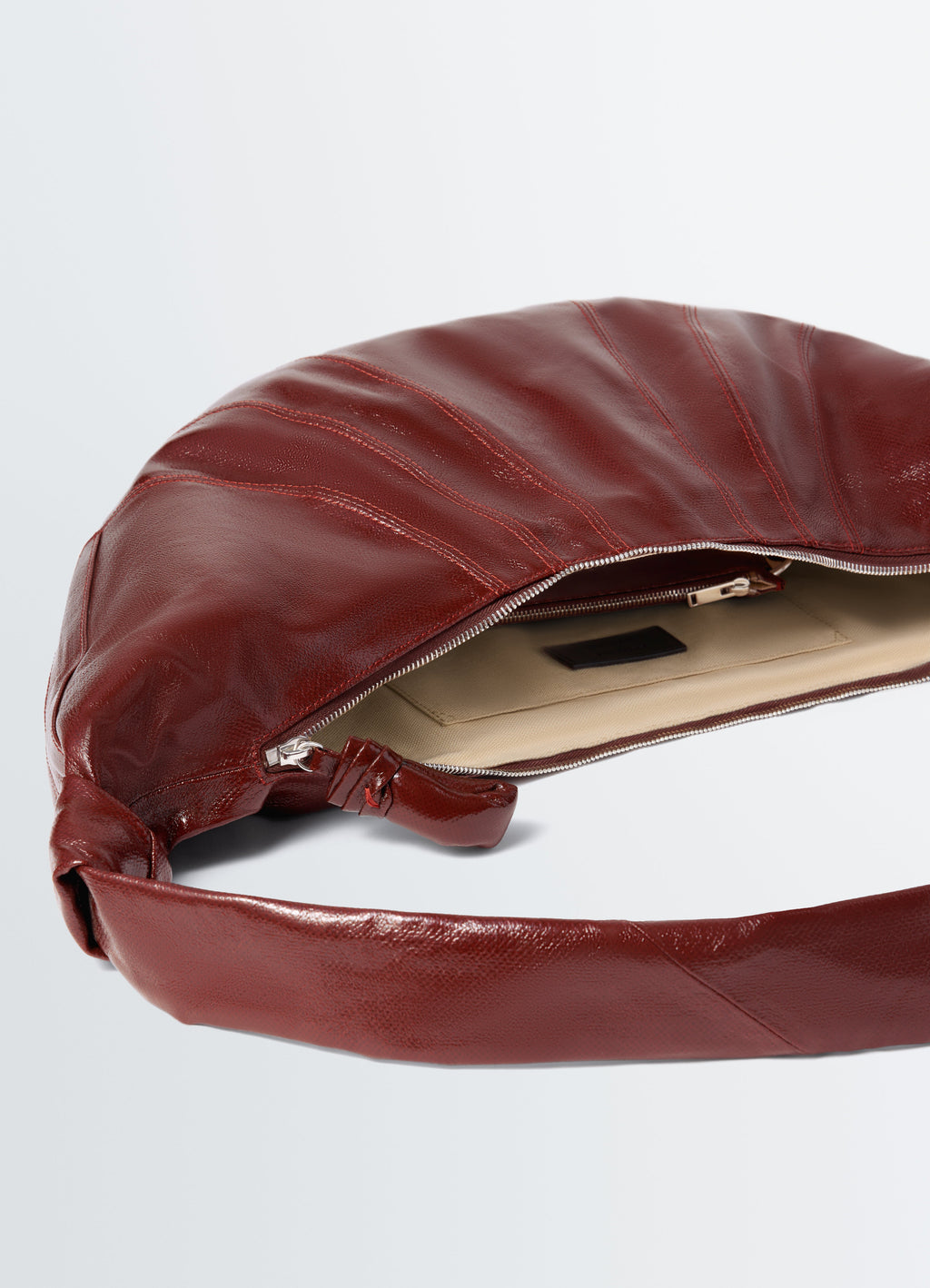 GRAND SAC CROISSANT EN COTON ENDUIT