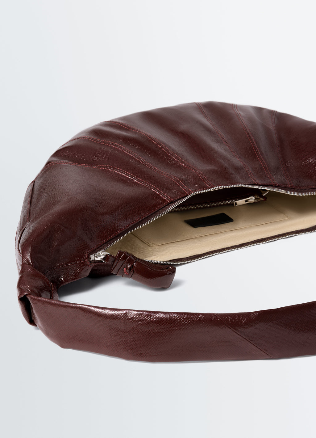 GRAND SAC CROISSANT EN COTON ENDUIT