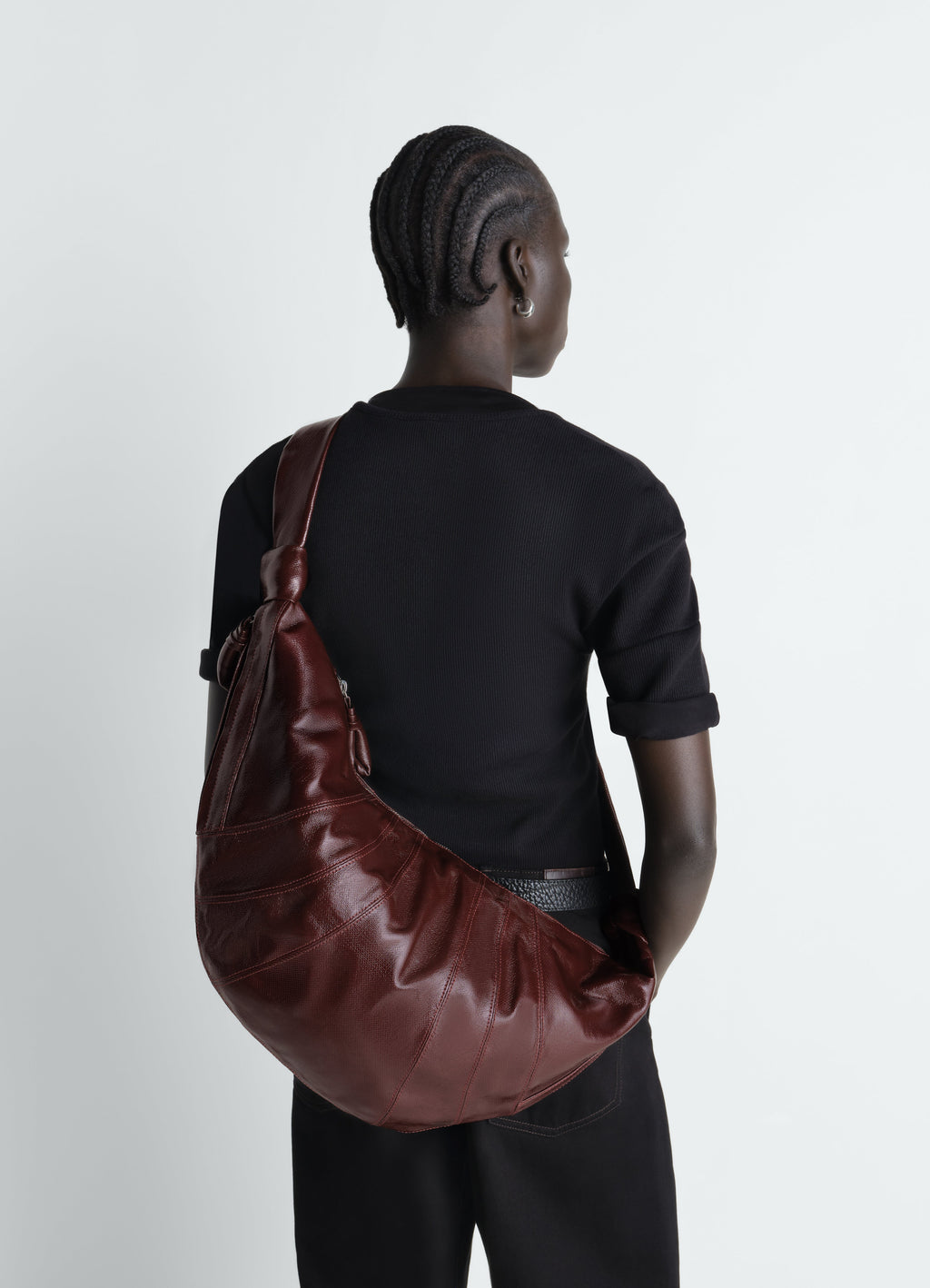 GRAND SAC CROISSANT EN COTON ENDUIT
