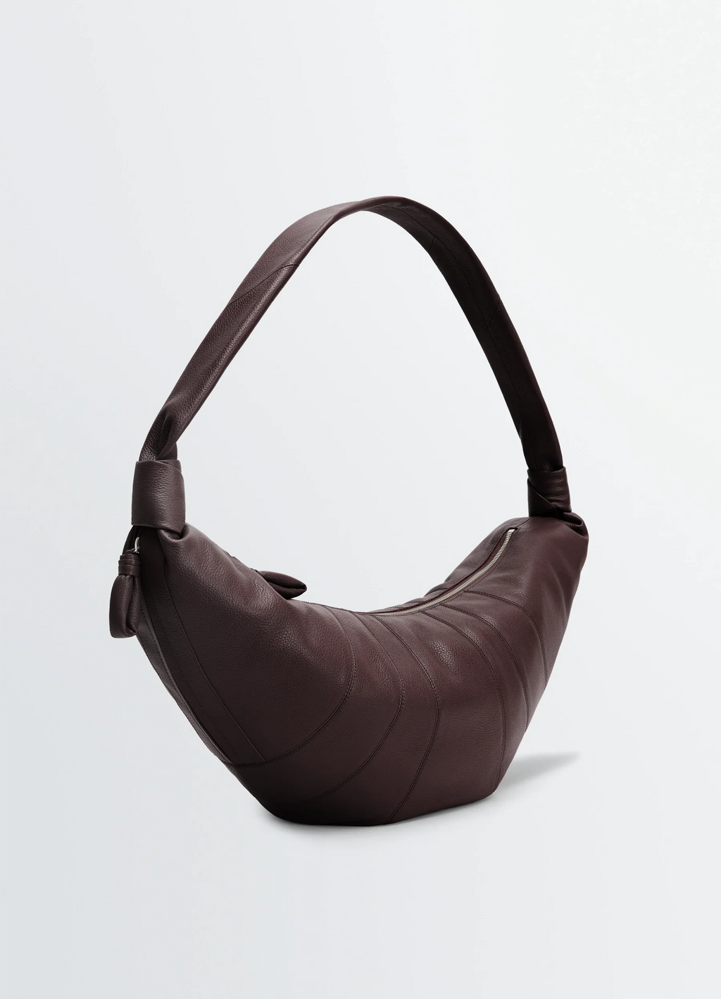 GRAND SAC CROISSANT EN CUIR GRAINÉ SOUPLE
