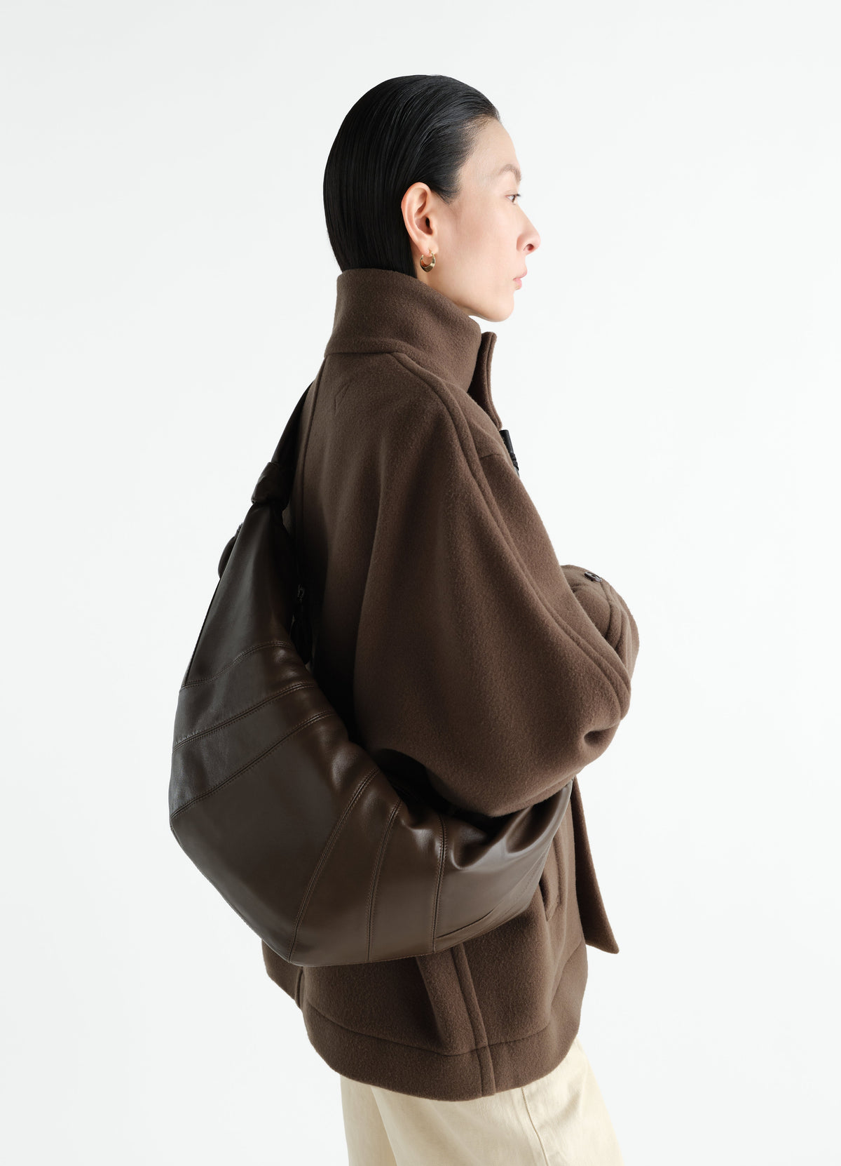 LARGE CROISSANT BAG IN SOFT NAPPA LEATHER