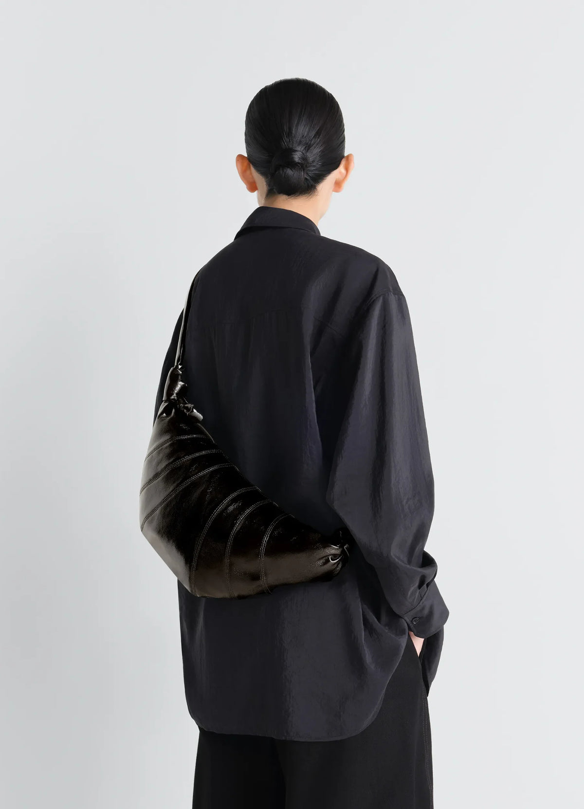MEDIUM CROISSANT BAG IN COATED COTTON
