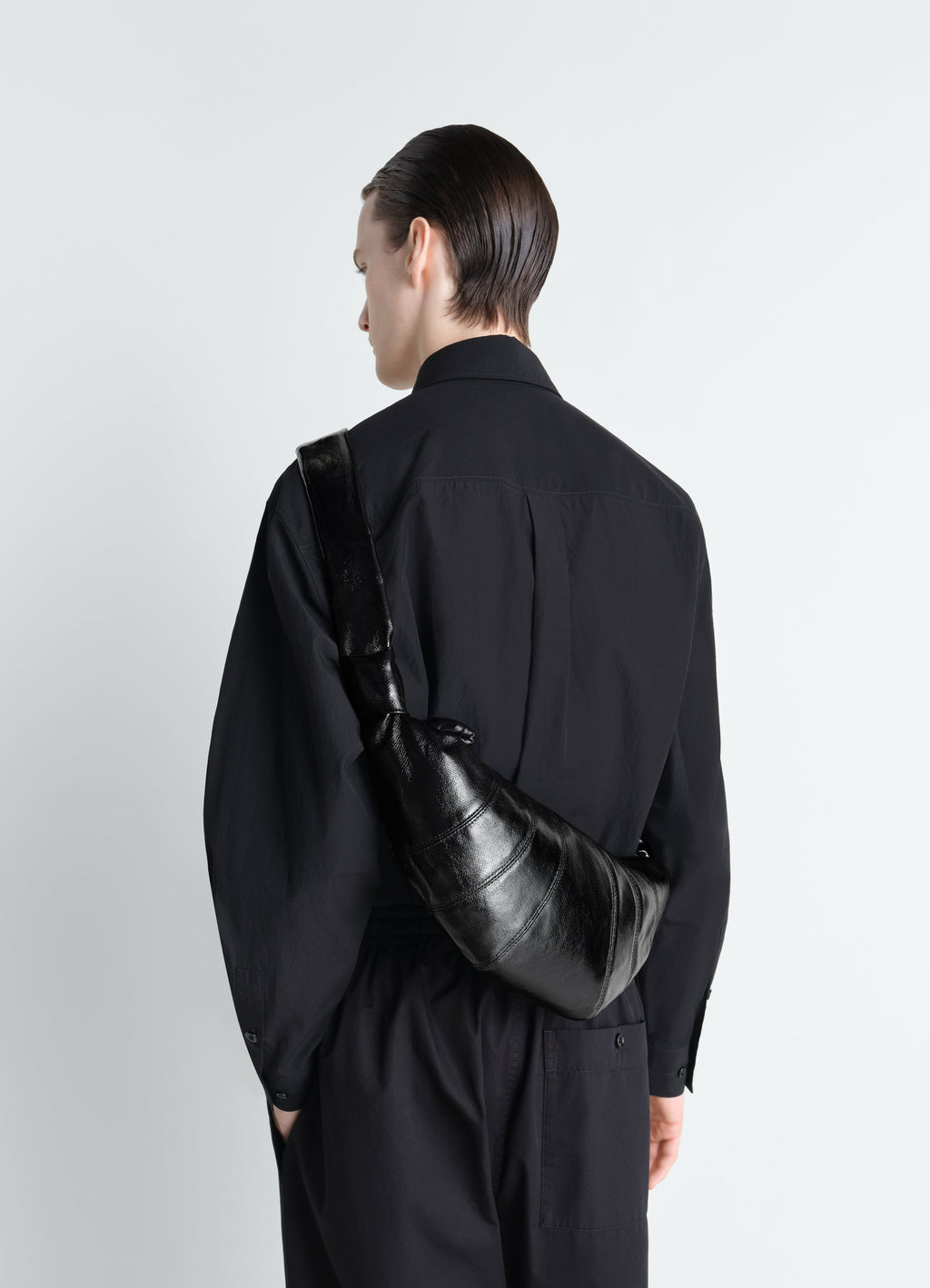 SAC CROISSANT MOYEN EN COTON ENDUIT
