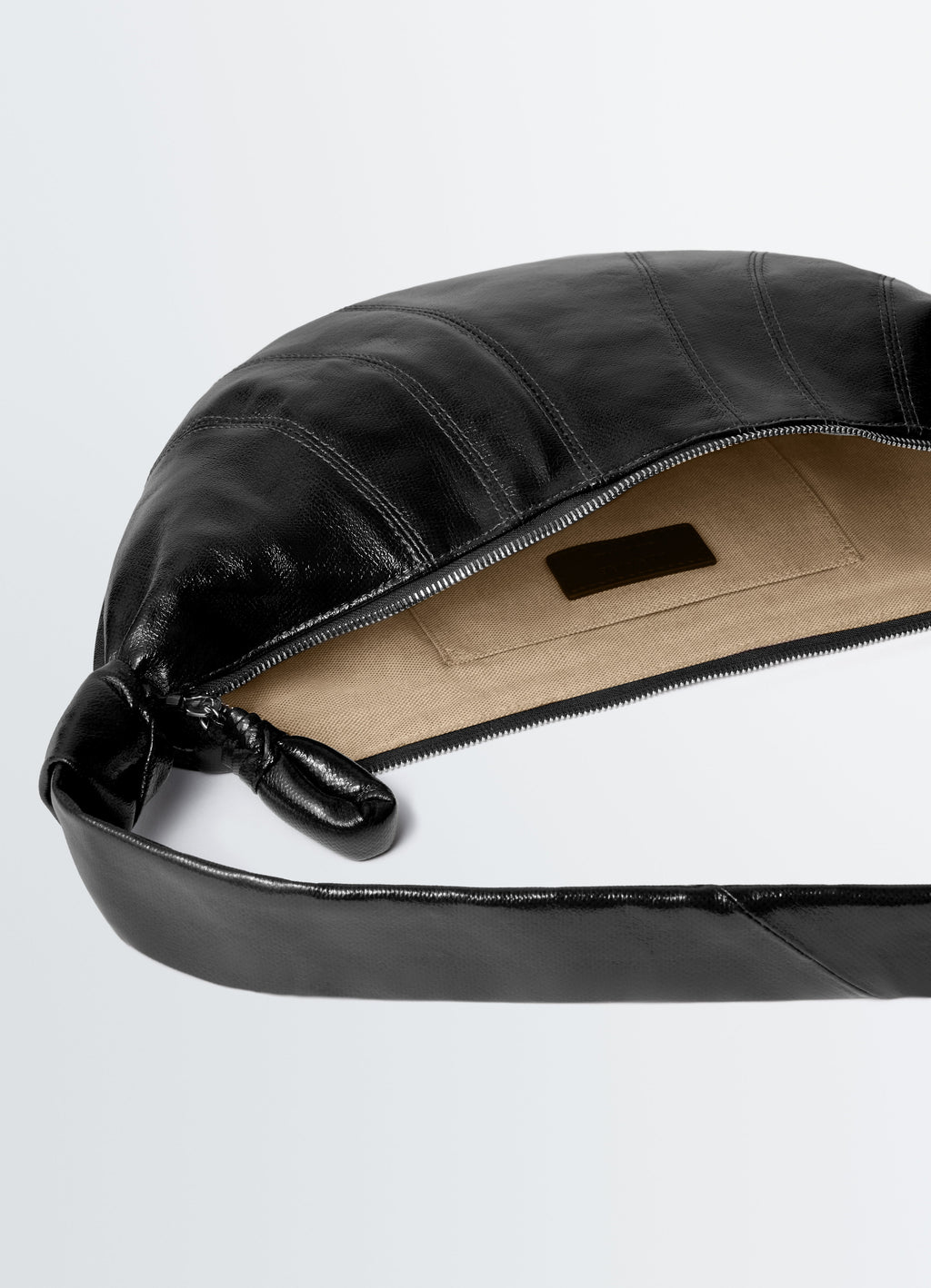 SAC CROISSANT MOYEN EN COTON ENDUIT