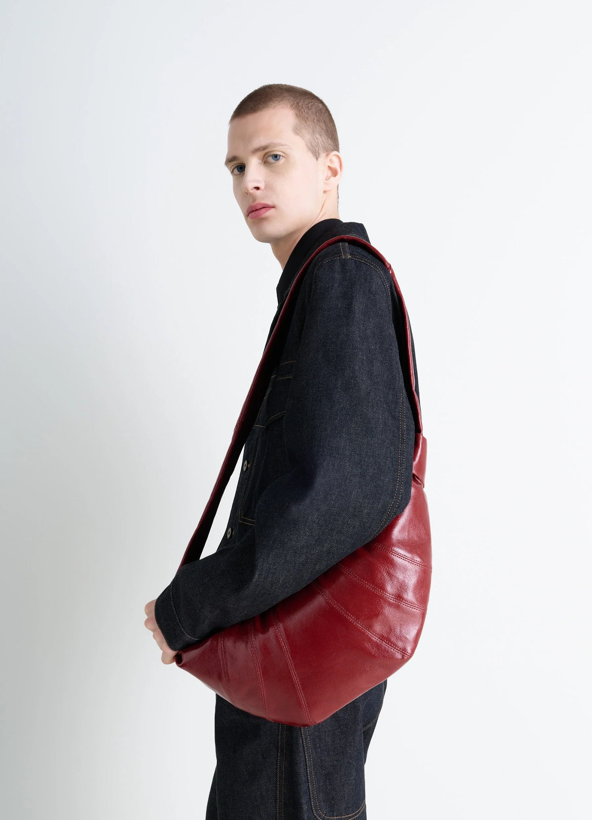 SAC CROISSANT MOYEN EN COTON ENDUIT