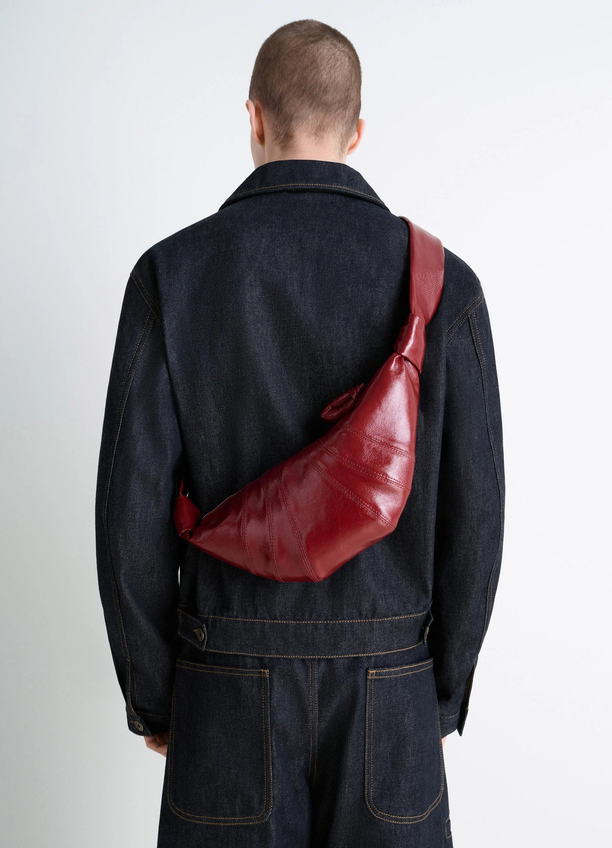 PETIT SAC CROISSANT EN COTON ENDUIT