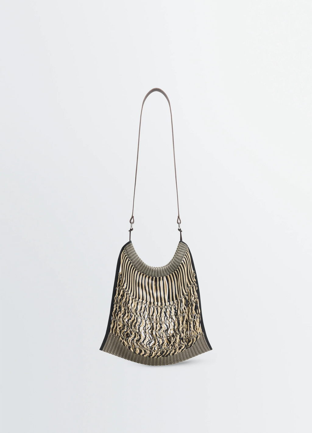 GRAND SAC SHOPPING FILT EN FILET DE NYLON À PORTER EN BANDOULIÈRE