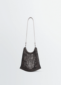 GRAND SAC SHOPPING FILT EN FILET DE NYLON À PORTER EN BANDOULIÈRE