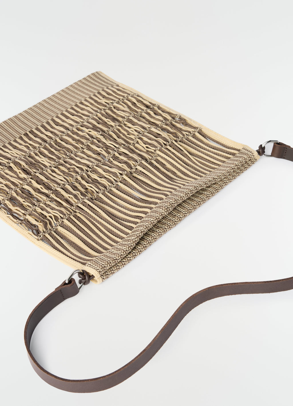 LARGE CROSSBODY FILT NET SHOPPING BAG IN NYLON NET