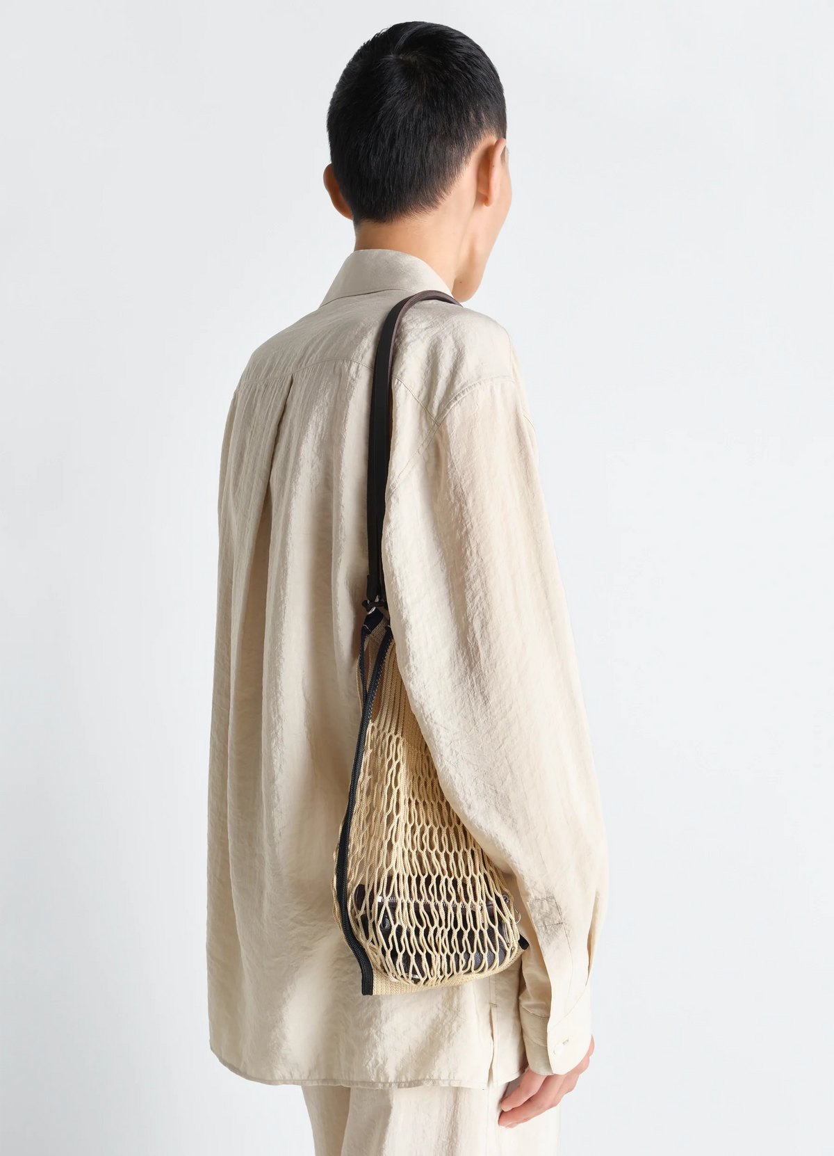 SAC SHOPPING MOYEN MODÈLE EN FILET DE NYLON