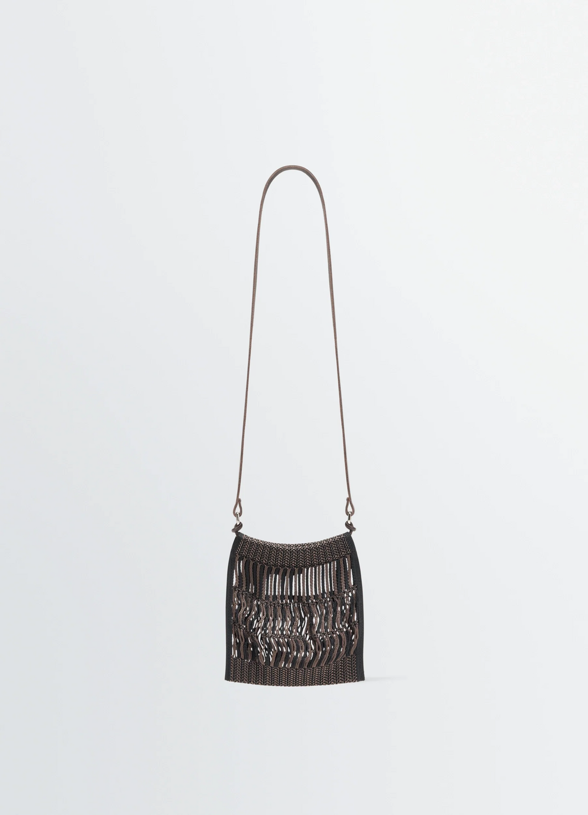 MINI CROSSBODY FILT NET BAG IN NYLON NET