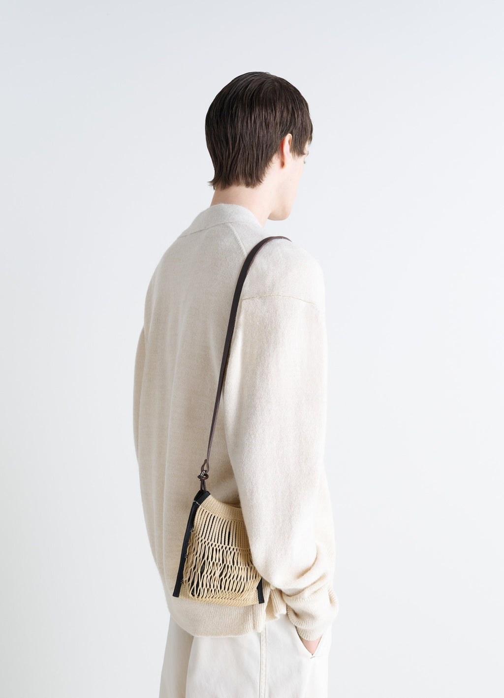 MINI CROSSBODY FILT NET BAG IN NYLON NET