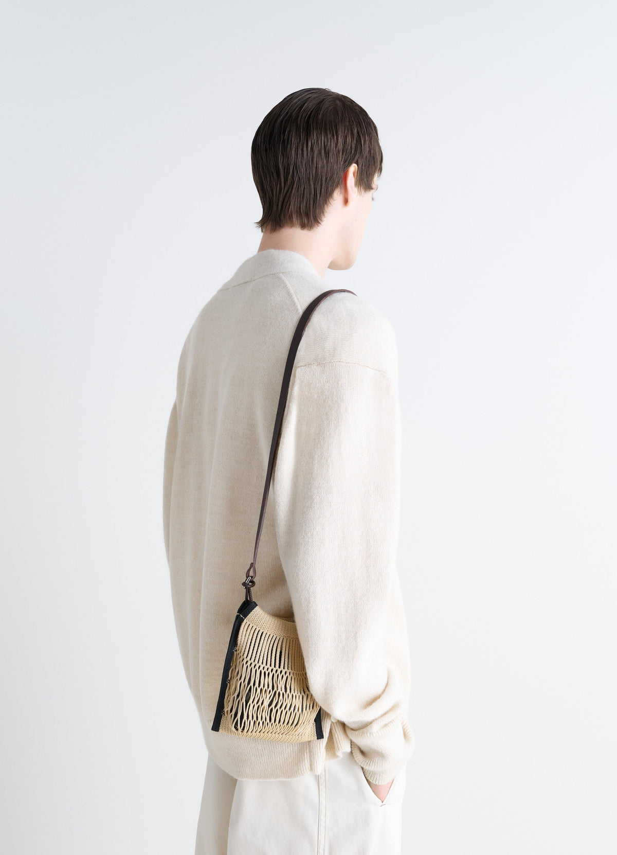 MINI CROSSBODY FILT NET BAG IN NYLON NET