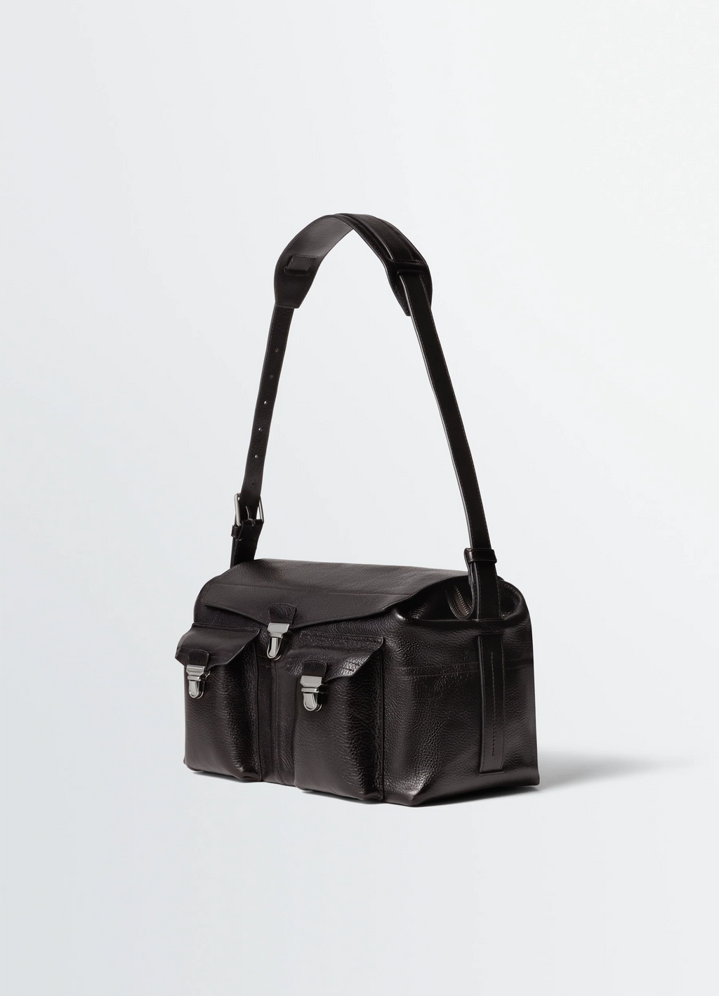 SAC DE WEEK-END EN CUIR VÉGÉTAL BRILLANT