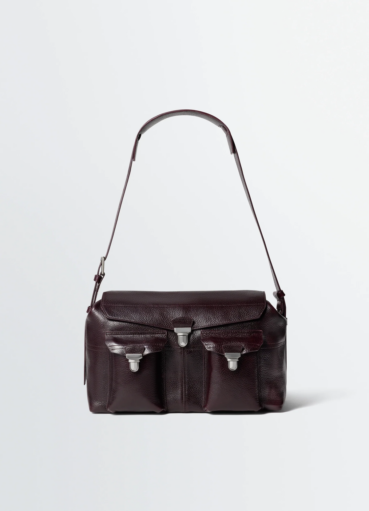 SAC DE WEEK-END EN CUIR VÉGÉTAL VERNIS