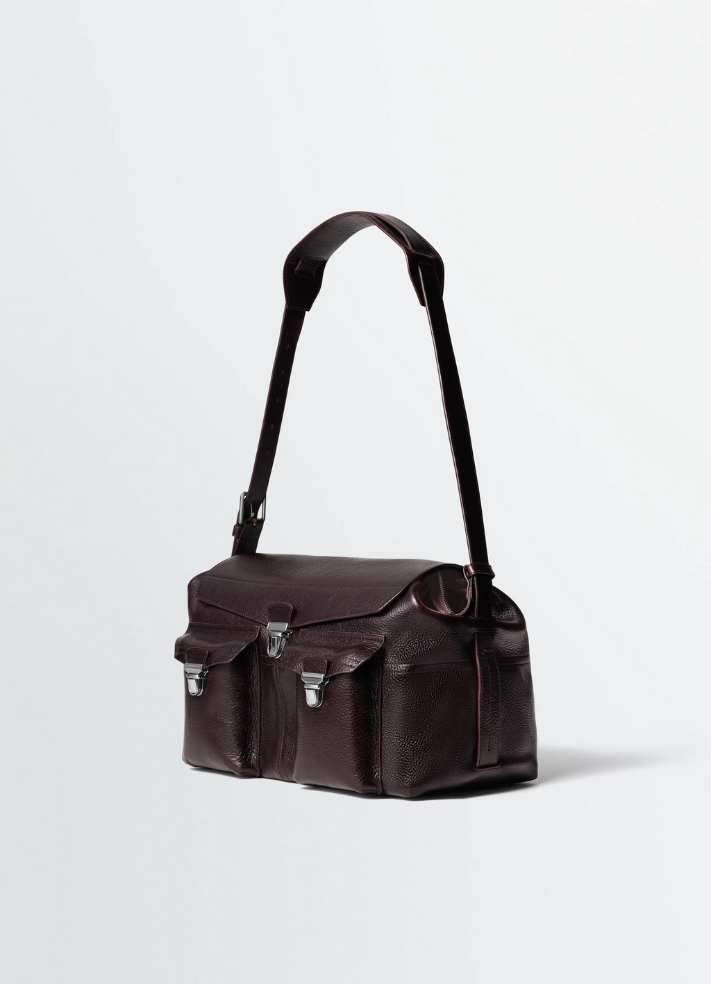 SAC DE WEEK-END EN CUIR VÉGÉTAL VERNIS