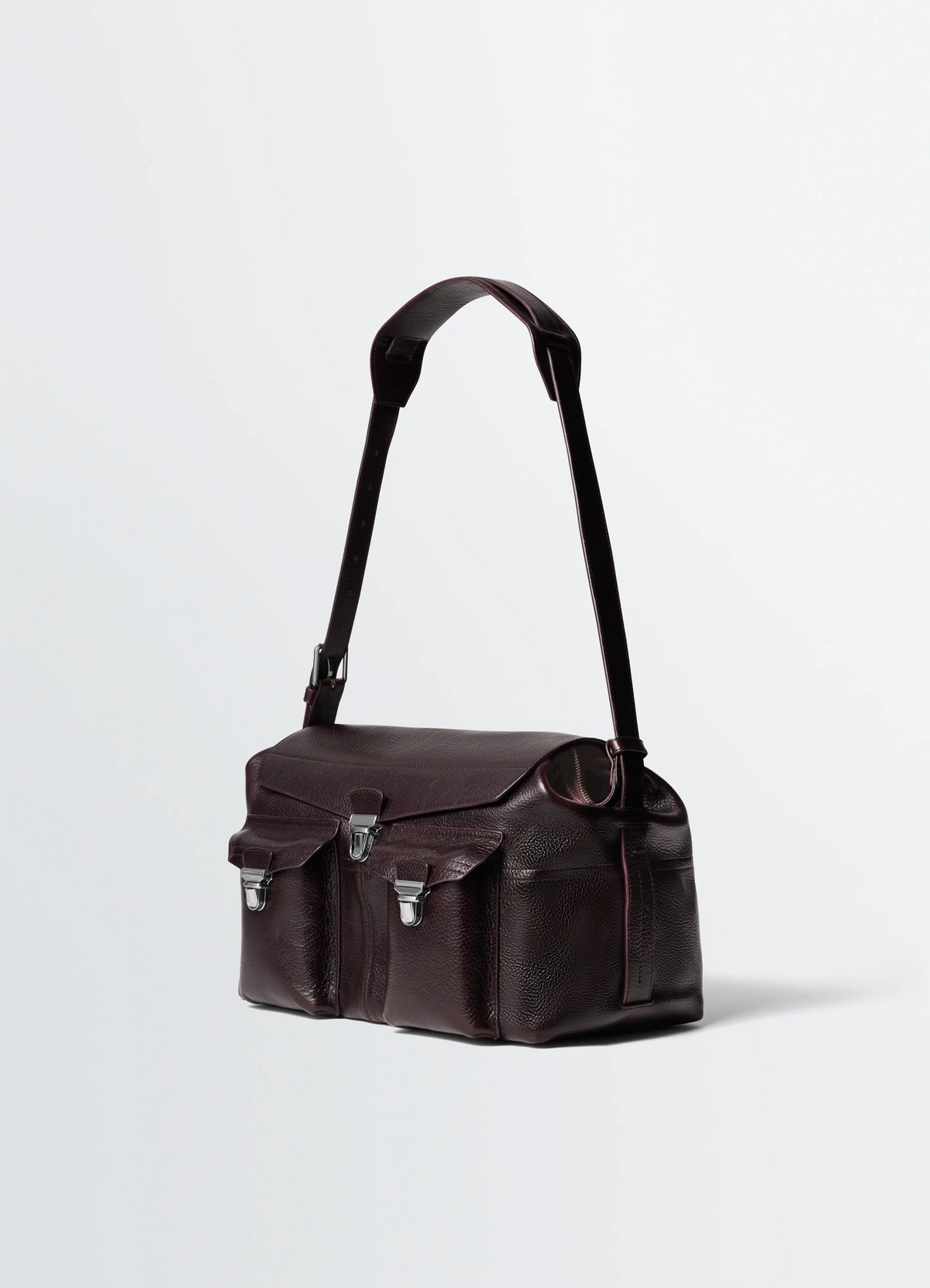 SAC DE WEEK-END EN CUIR VÉGÉTAL VERNIS