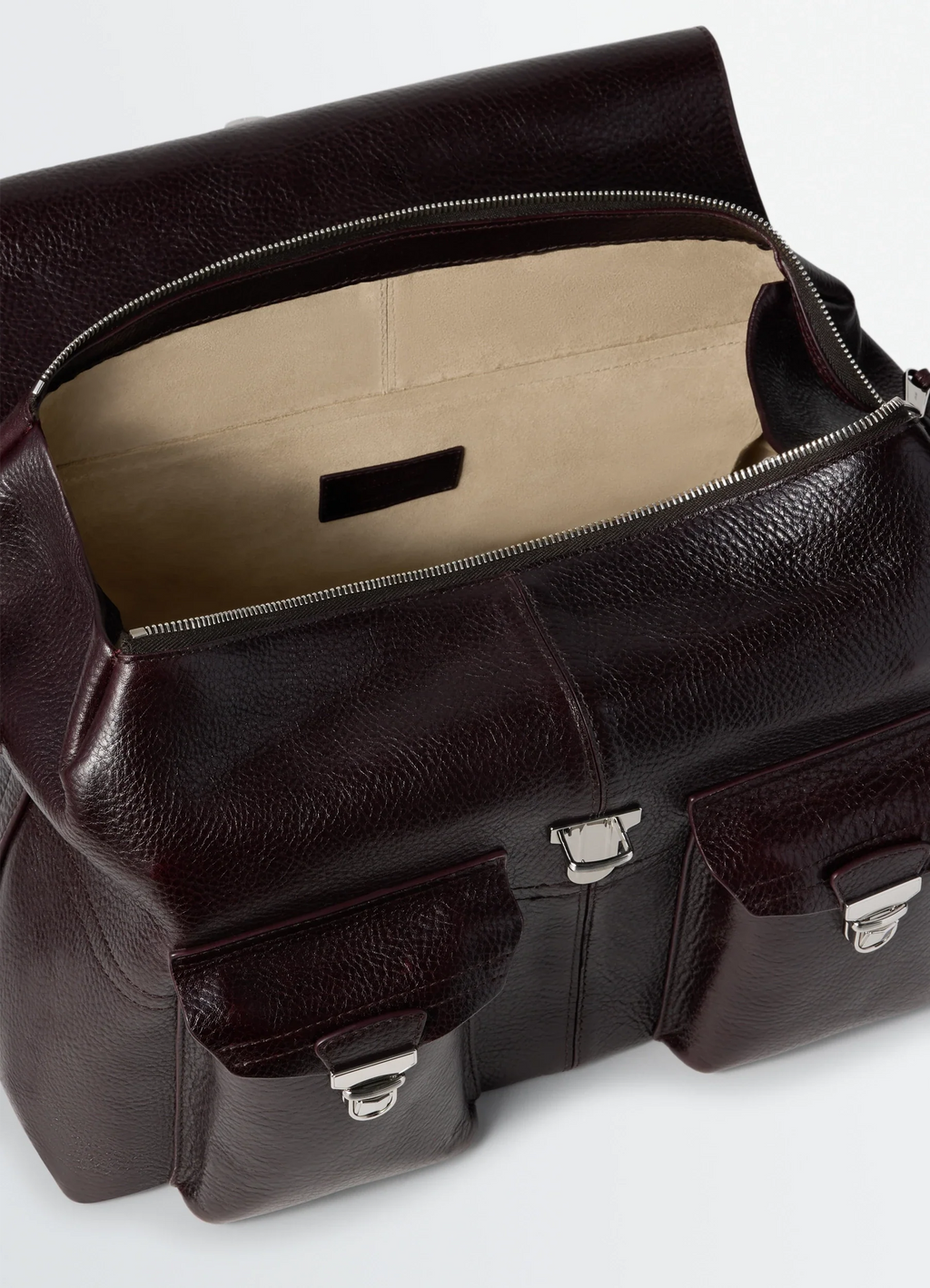 SAC DE WEEK-END EN CUIR VÉGÉTAL VERNIS