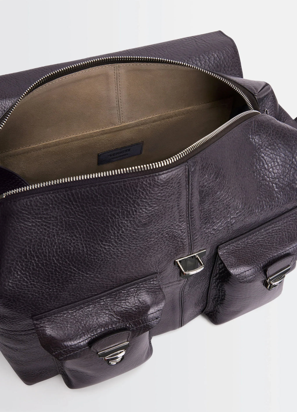 WEEK-END GEAR BAG IN GLOSSY VEGETABLE LEATHER