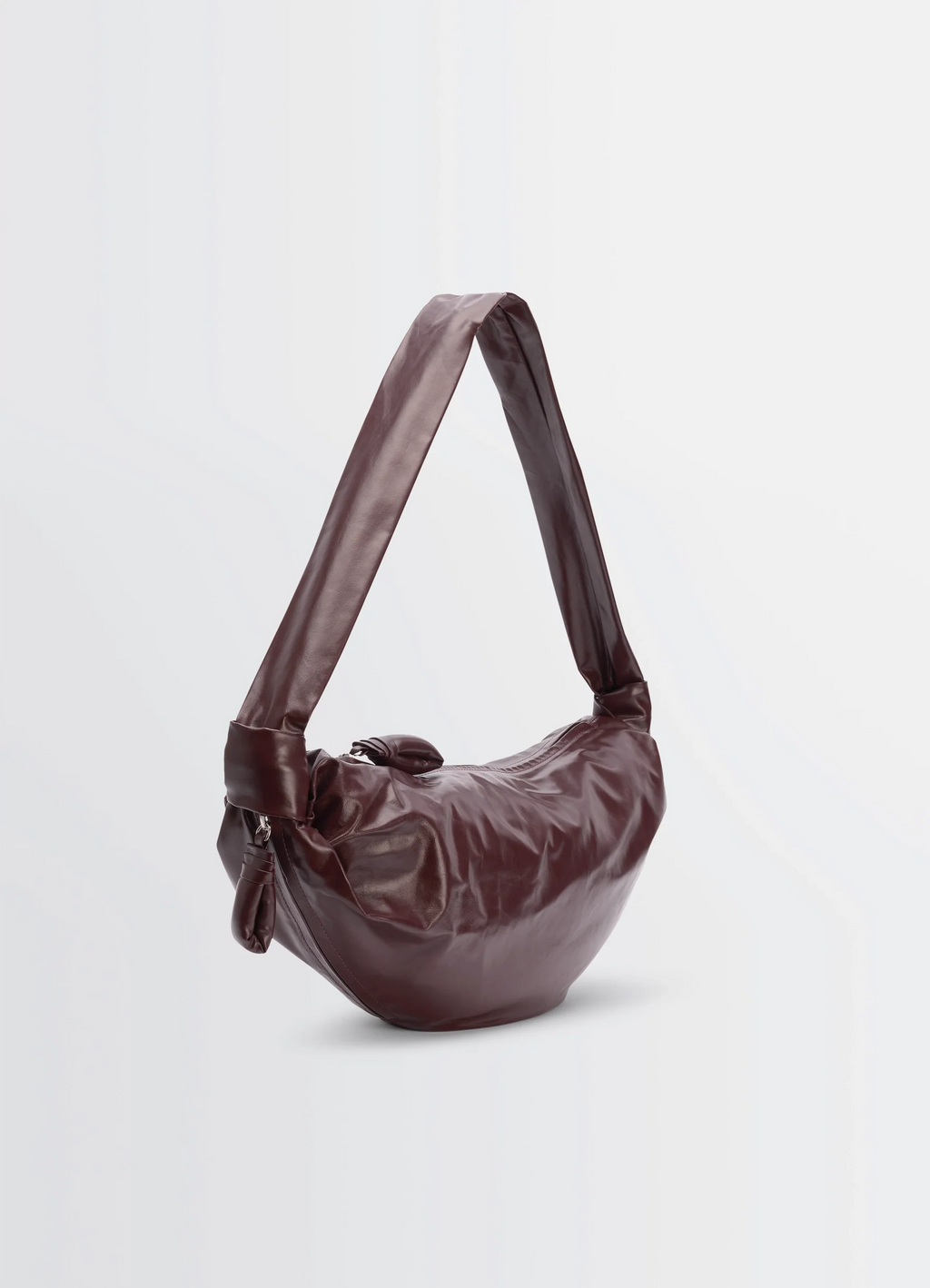 SAC CROISSANT MOYEN SOUPLE EN CUIR PAPIER