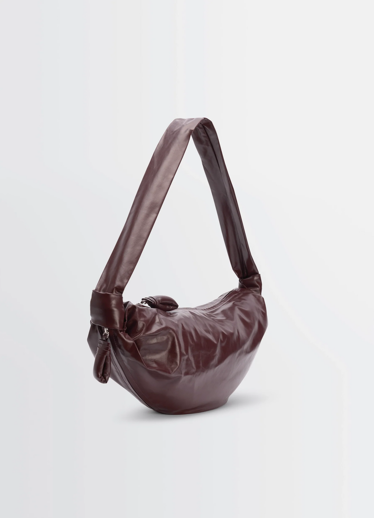 SAC CROISSANT MOYEN SOUPLE EN CUIR PAPIER