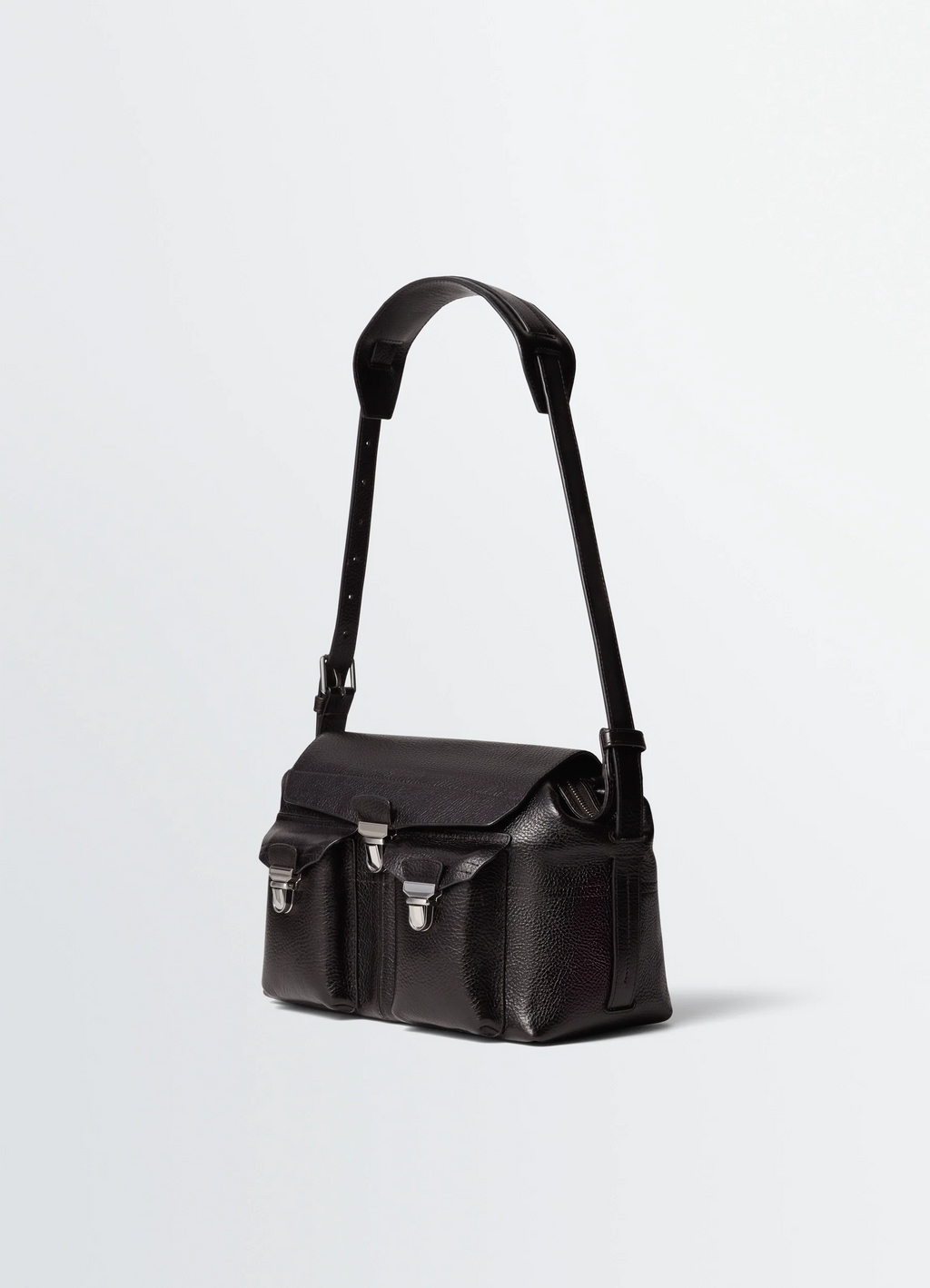 SAC DE VOYAGE MOYEN EN CUIR VÉGÉTAL BRILLANT