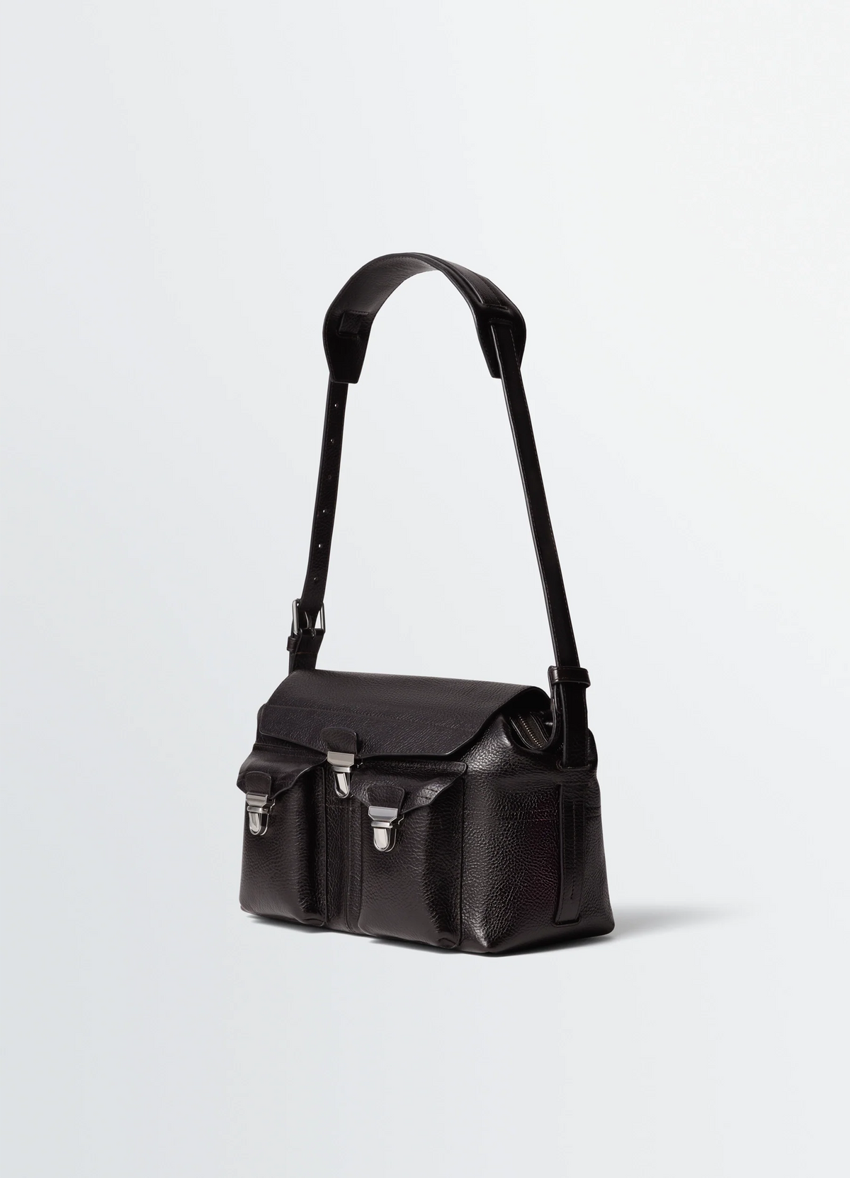 SAC DE VOYAGE MOYEN EN CUIR VÉGÉTAL BRILLANT