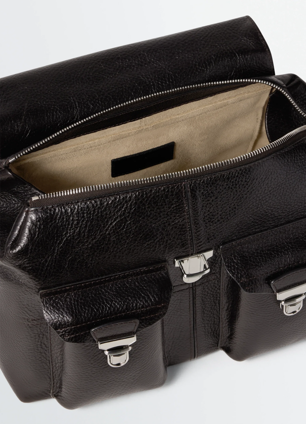 SAC DE VOYAGE MOYEN EN CUIR VÉGÉTAL BRILLANT